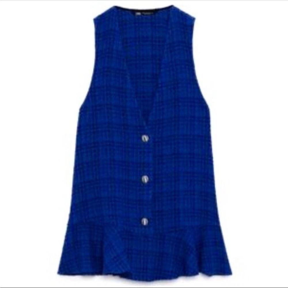 Zara Pinafore Royal Blue Dress